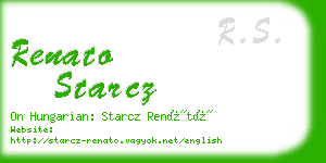 renato starcz business card